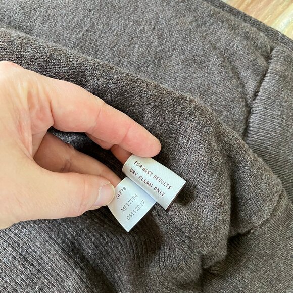 Peter Millar Quilted Jacket Zip Up Cardigan Merino Blend Rib Knit Brown Heather - Picture 7 of 7